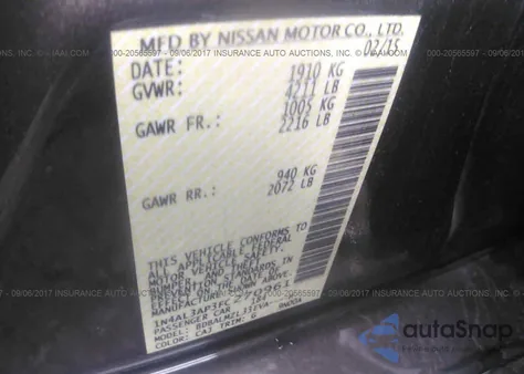 2015 Nissan Altima 2.5 Sv из США, поврежденный, VIN 1N4AL3AP3FC270961